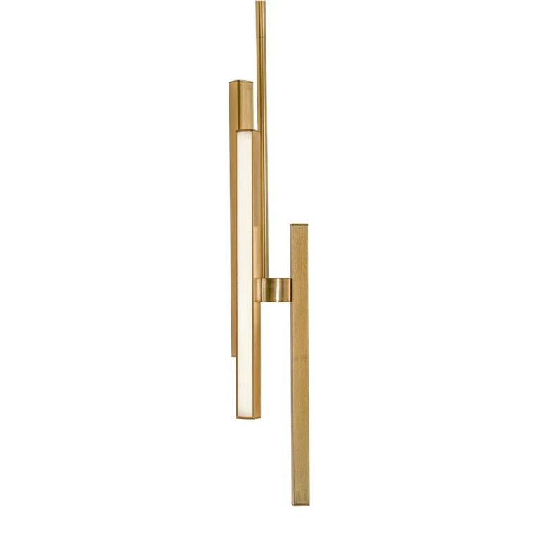 Indra LED Pendant in Satin Brass