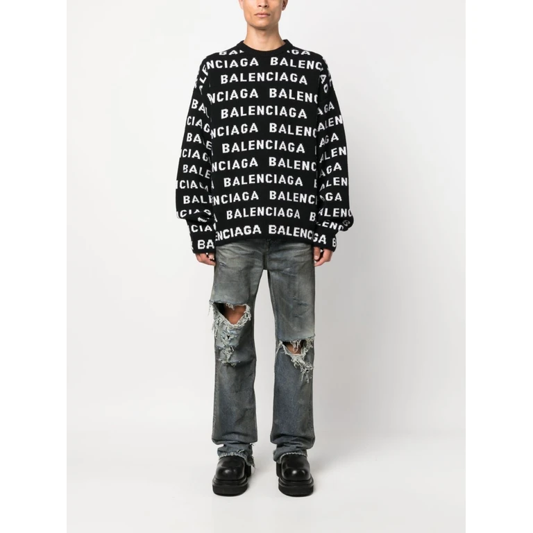 Balenciaga Sweaters Black Wool - Men
