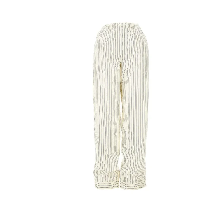 MIU MIU Striped poplin pyjama pants Woman 38