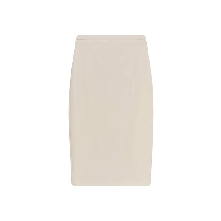 Max Mara Skirts Bianco Avorio Lana Vergine Elastan - Women