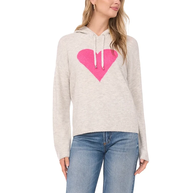 Vince Camuto Heart Motif Hoodie