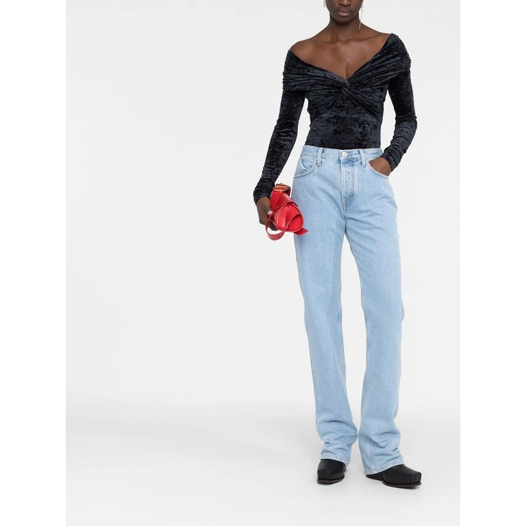 The Attico Jeans Blue Lining: Polyester - Women