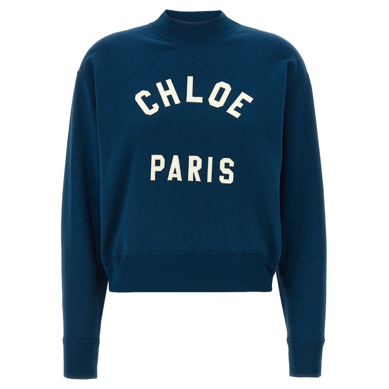 Chloe 高领运动衫 - 蓝色