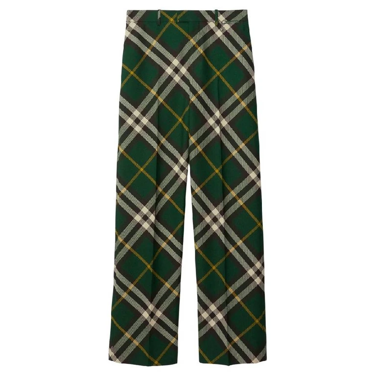 Burberry Tailored Check Pattern Wool Trousers