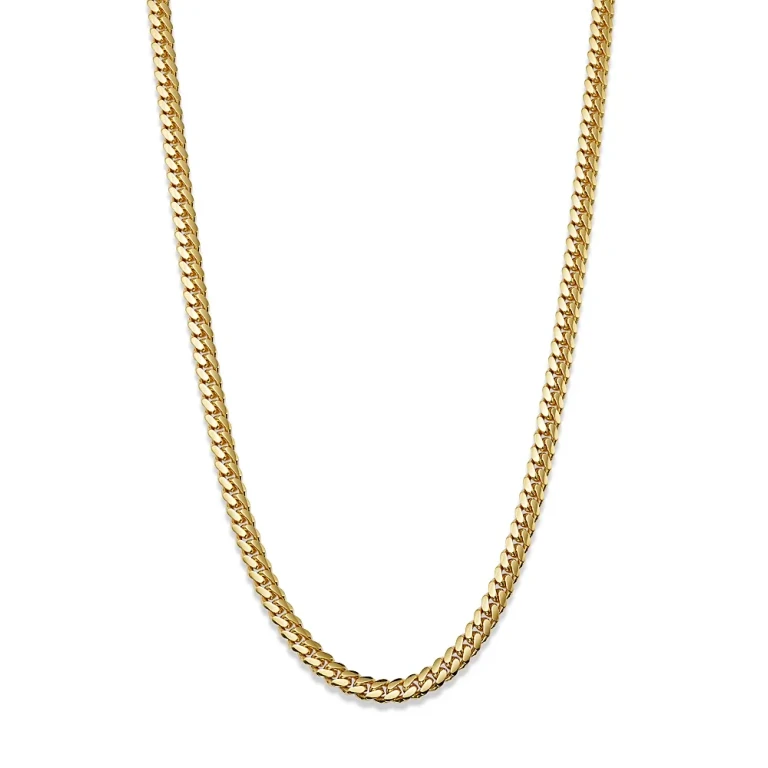 Men's Miami Cuban Link Chain Necklace in 14K Yellow Gold, 22