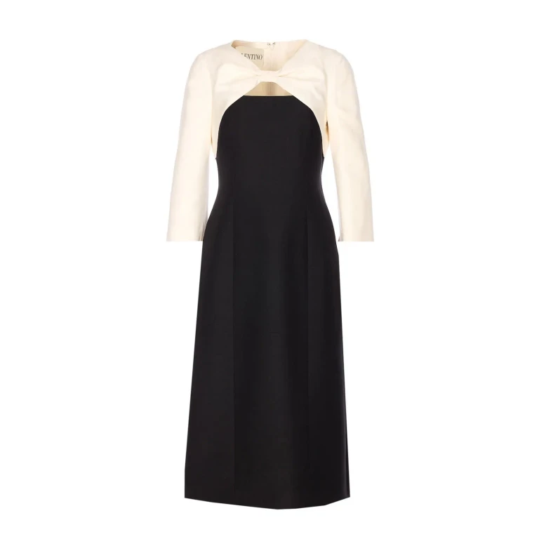 Valentino Garavani Robe Au Genou - Noir