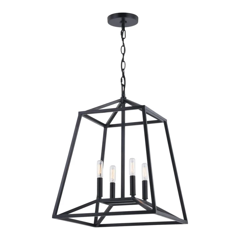 Black Four Light Pendant from the Hayes Collection