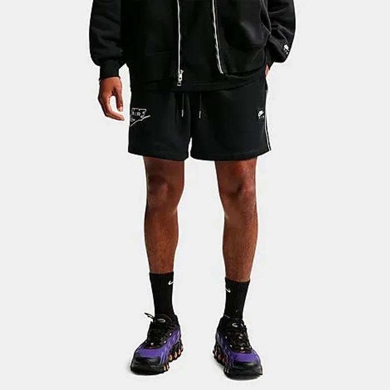 Nike Men's Air Fleece Shorts in Black/White Size: XS