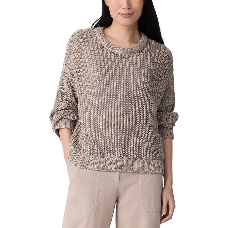 Eileen Fisher Cotton Crewneck Sweater