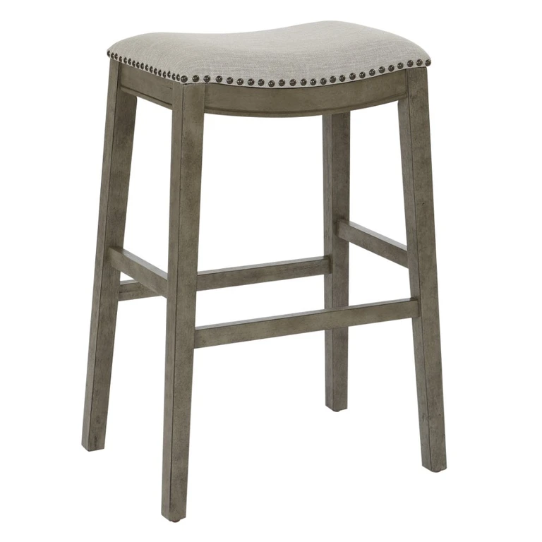 Metro Antique Gray 30" Saddle Stools, Set of 2