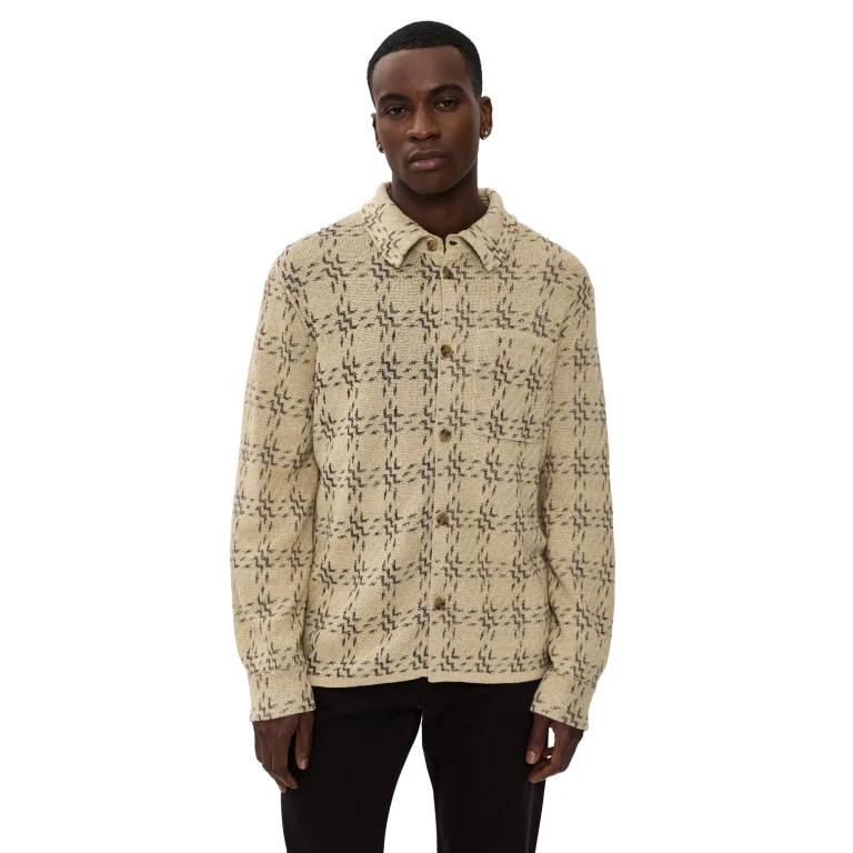 Guest in Residence Plaid Work Shirt Sandstone Combo XL