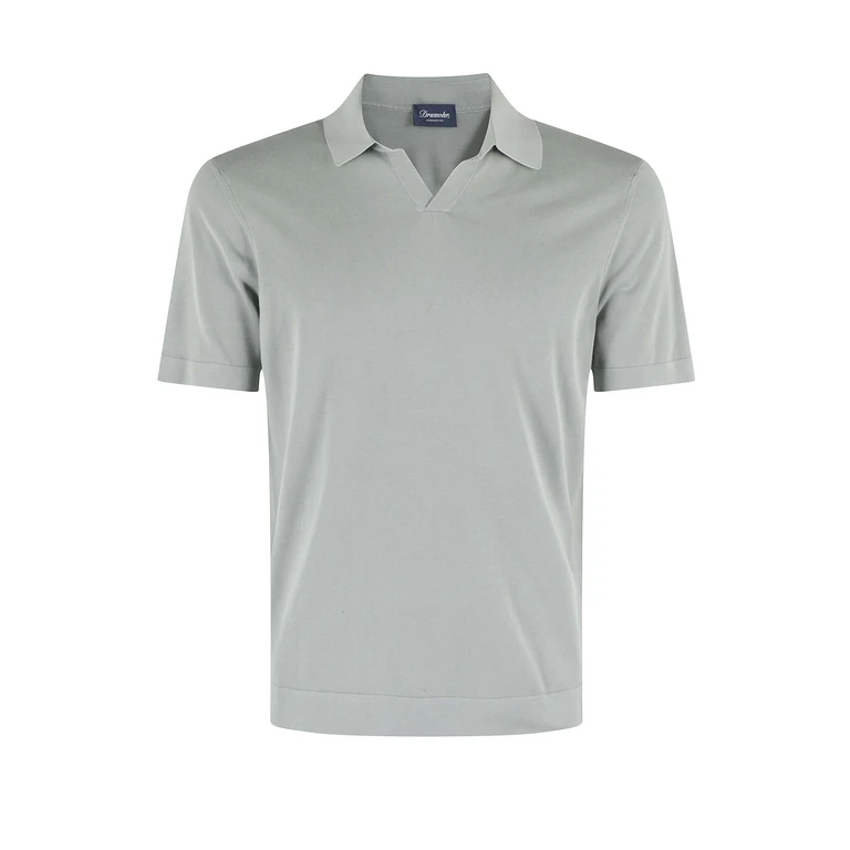 Drumohr Polo Skipper Mm Cotone Frosted Green - Men