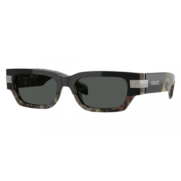 Versace Dark Grey Rectangular Mens Sunglasses VE4465F 545687 53