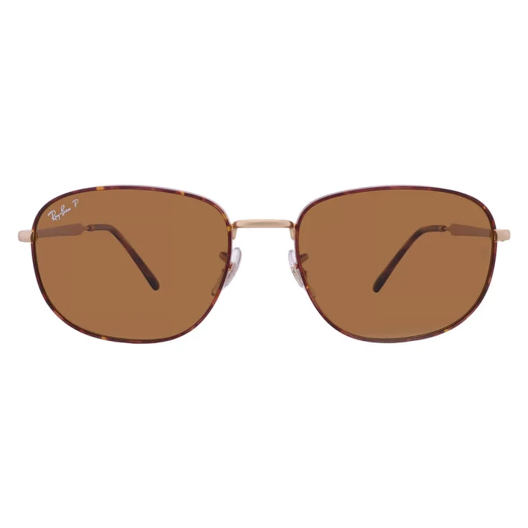 Ray Ban Polarized Brown Square Unisex Sunglasses RB3754 927557 60