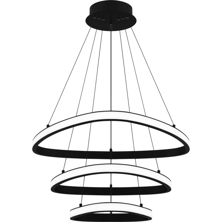 Matte Black LED Pendant from the Bardot Collection