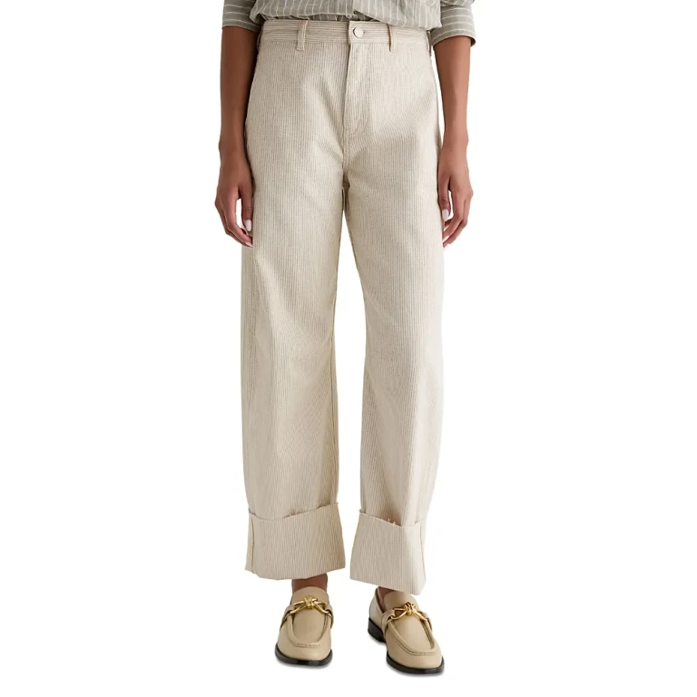 Ag Mercer High Rise Barrel Leg Jeans in Blush Canvas