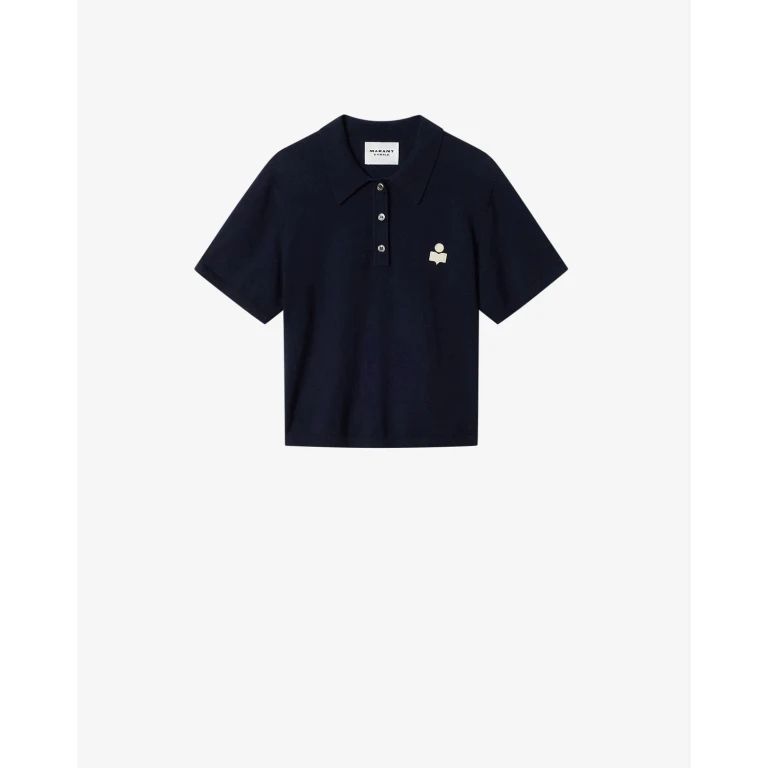 Marant Étoile Midnight Blue Cotton Blend Althea Polo Shirt