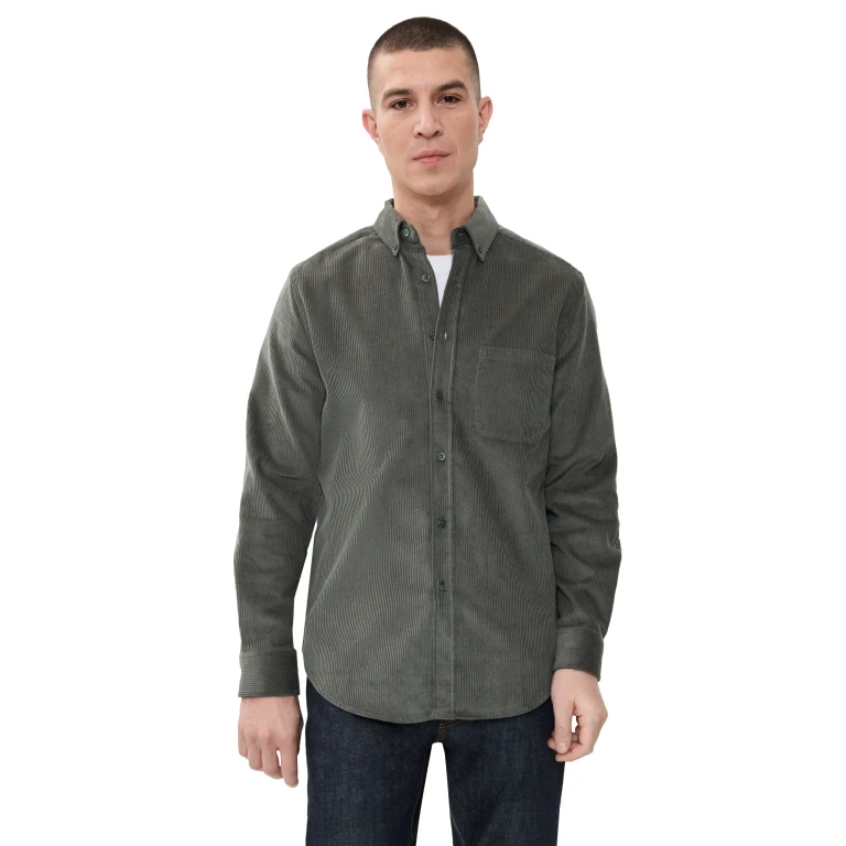 Portuguese Flannel Lobo 2.0 Corduroy Button Down Shirt Navy XL