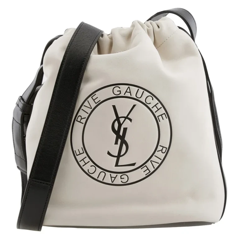 Saint Laurent Rive Gauche Leather Bucket Bag