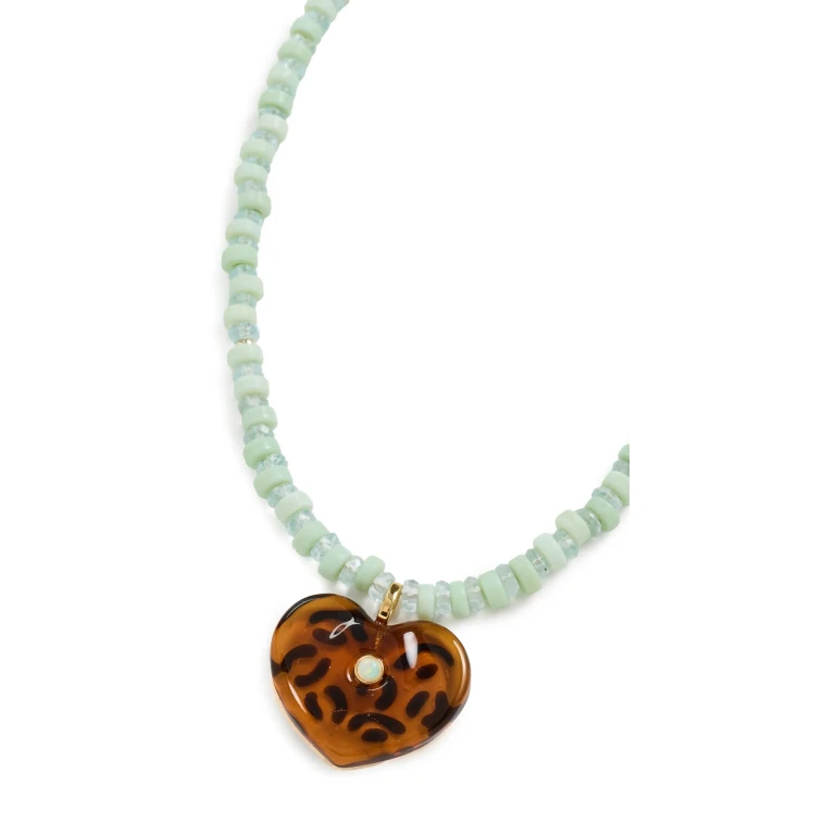 Lizzie Fortunato Pia Necklace In Leopard Multi One Size