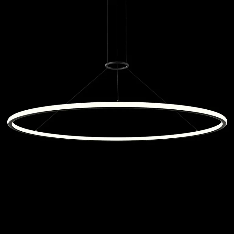 Satin Black LED Pendant from the Luna Collection
