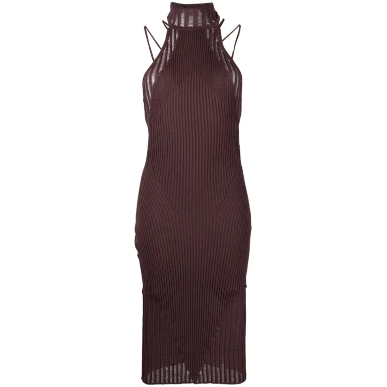 ANDREĀDAMO Ribbed Midi Dress