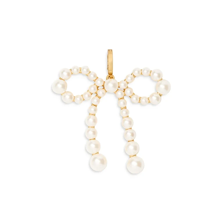 kate spade new york One in a Million Imitation Pearl Bow Charm
