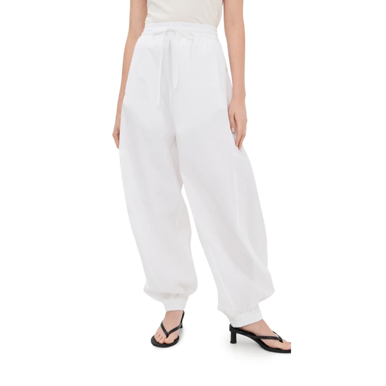 Róhe Crushed Cotton Volume Trousers Optic White 38
