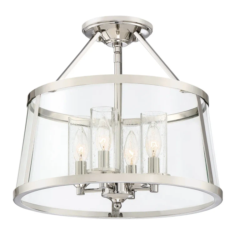 Barlow 4-Light Semi-Flush Mount in Polished Nickel