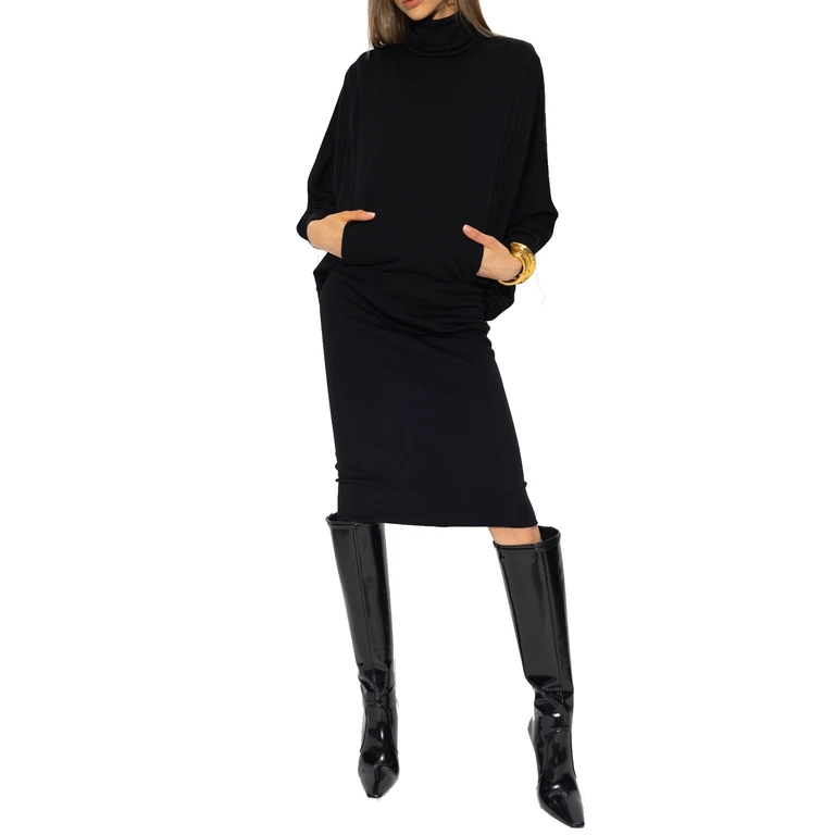 Saint Laurent Wool Dress Black - Women