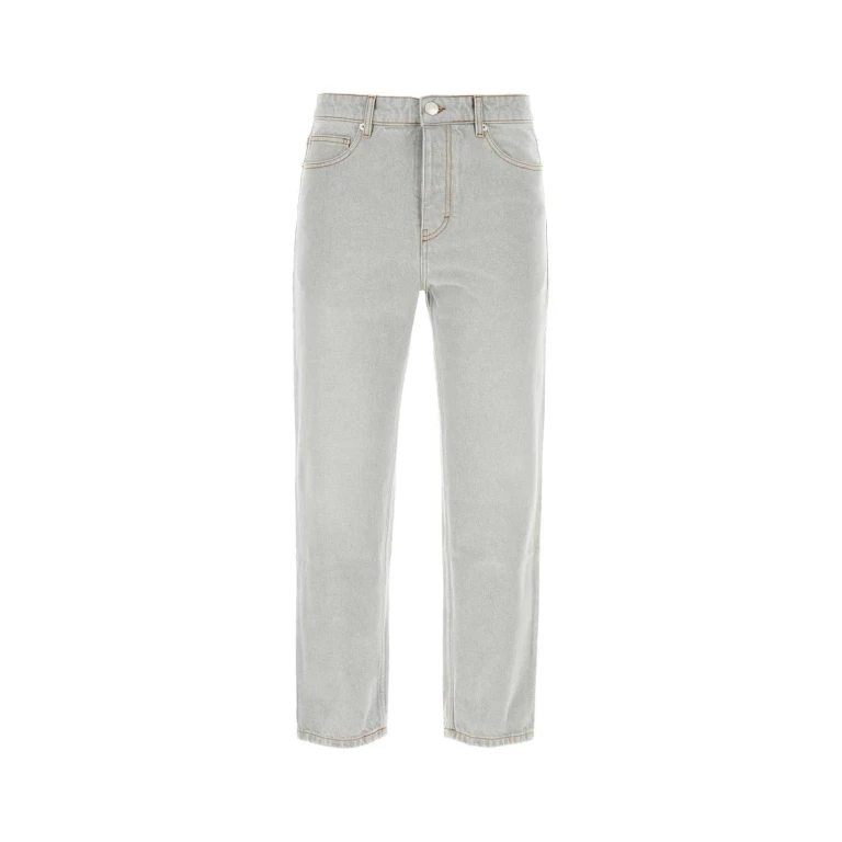 Palm Angels Straight Leg Jeans met logopatch