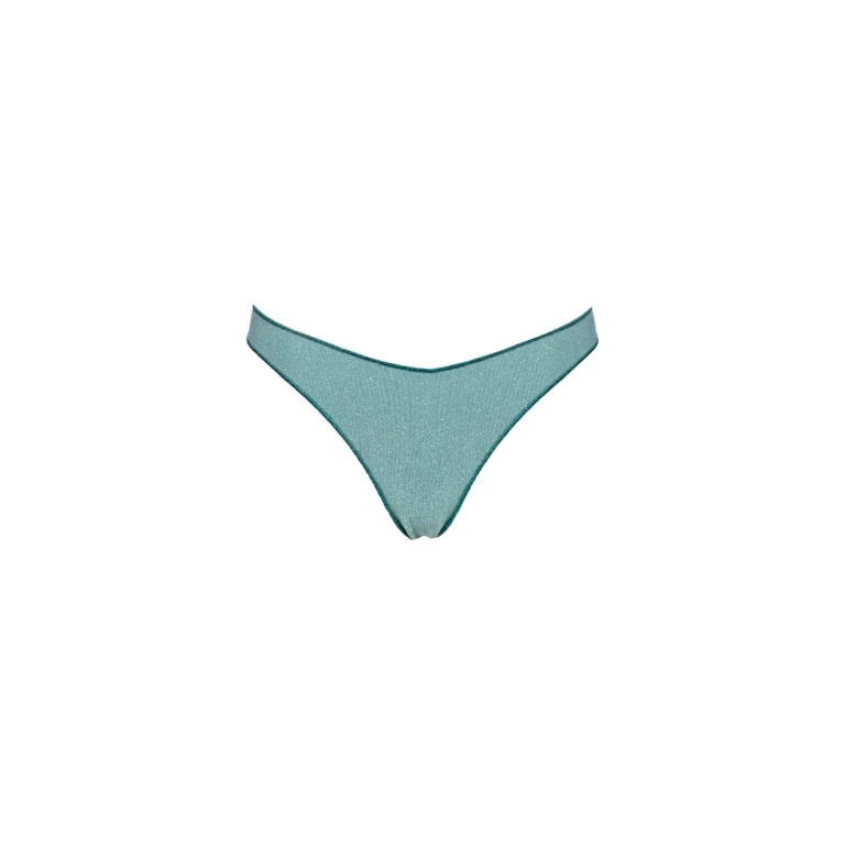MC2 Saint Barth Naomi Water Green Lurex Cheeky Swim Briefs