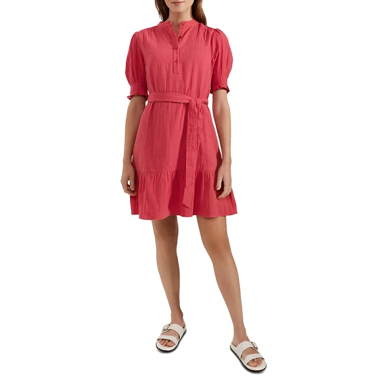 Hobbs London Iza Puff Sleeve Mini Dress