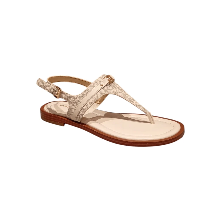 Michael Kors Mandy Thong Sandal White Calf Leather Shoe - Women