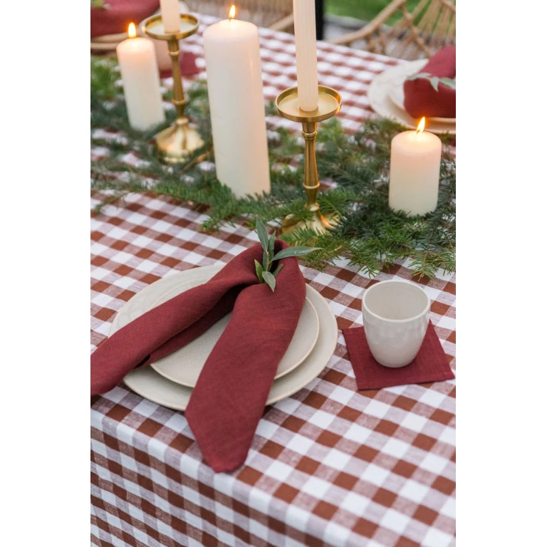 Linen napkins set of 2 in Terracotta