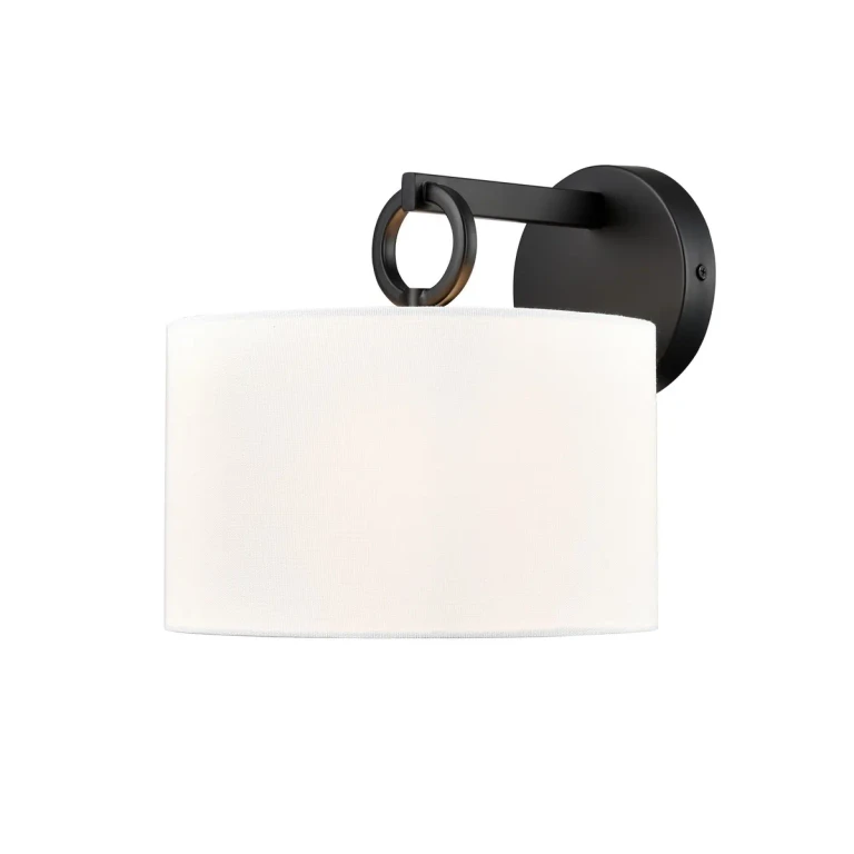 Matte Black One Light Wall Sconce from the Braxstan Collection