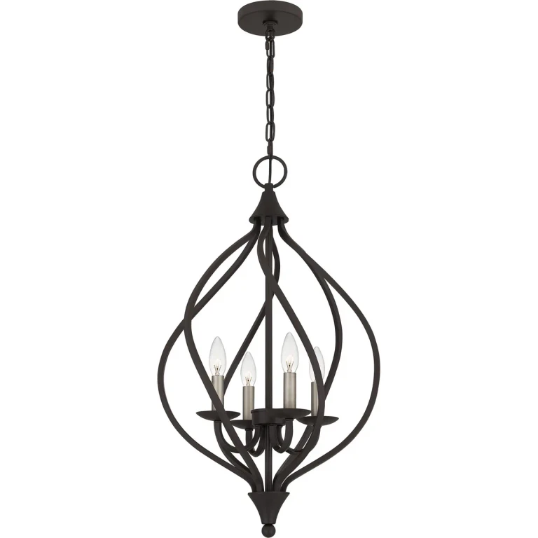 Old Bronze Four Light Pendant from the Dupont Collection