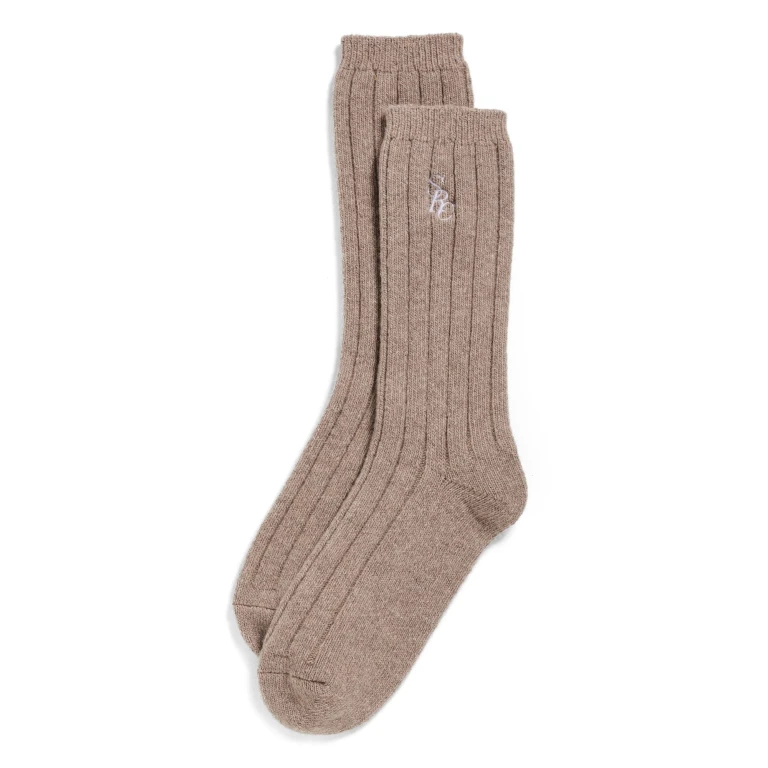 Sporty & Rich SRC Cashmere Socks Tapioca One Size