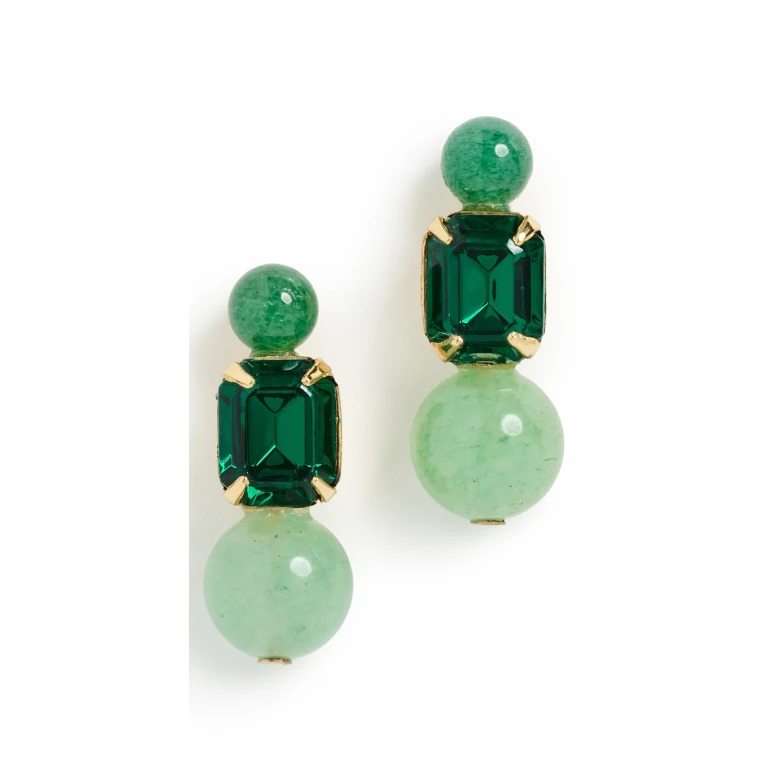 Jennifer Behr Sidonie Earrings Aventurine One Size