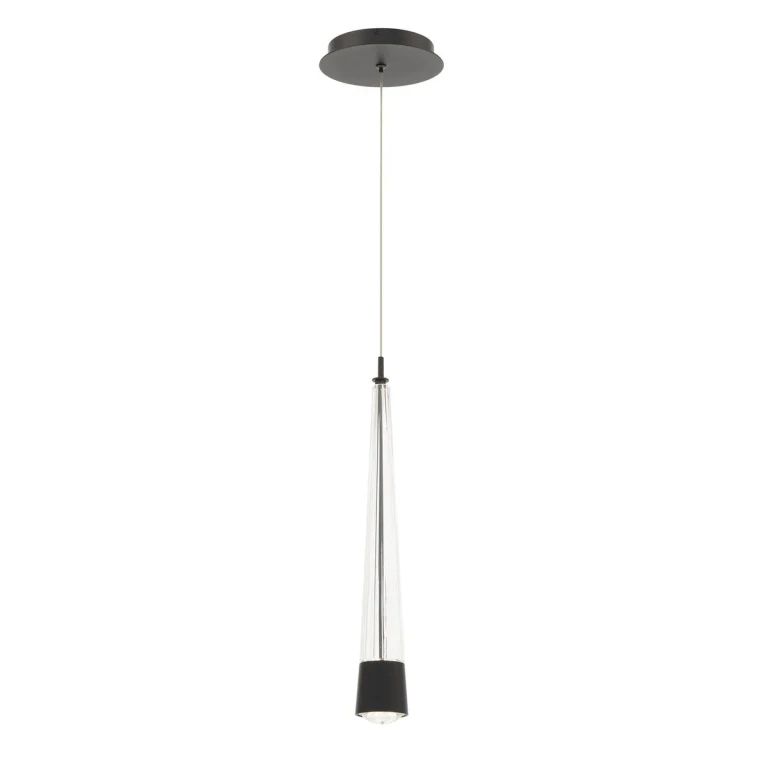 Black LED Mini Pendant from the Quill Collection