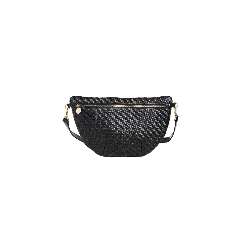 Clare V. Grande Fanny Woven Checker Leather Belt Bag
