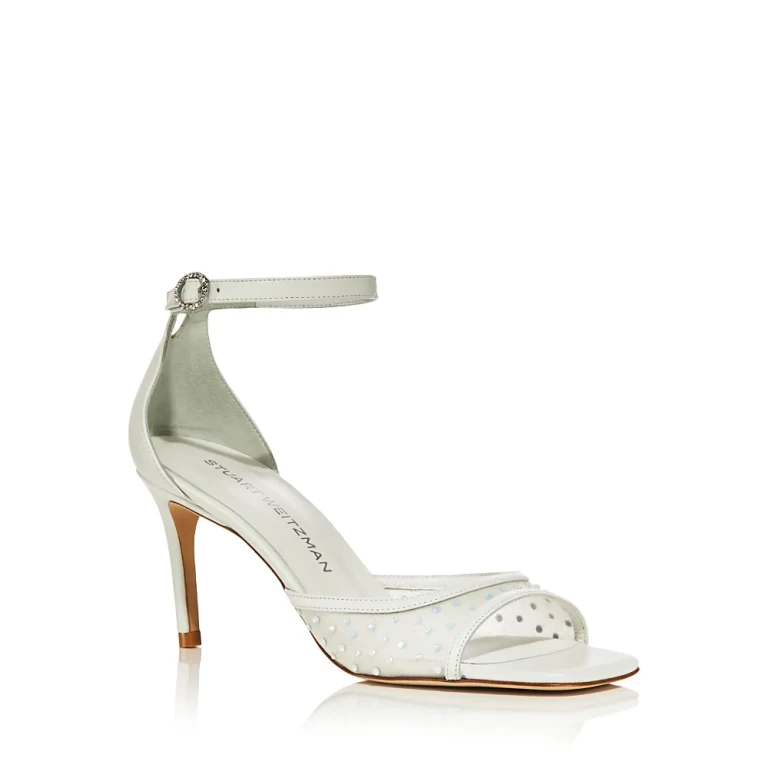 Stuart Weitzman Women's Nudista 75 Ankle Strap High Heel Sandals