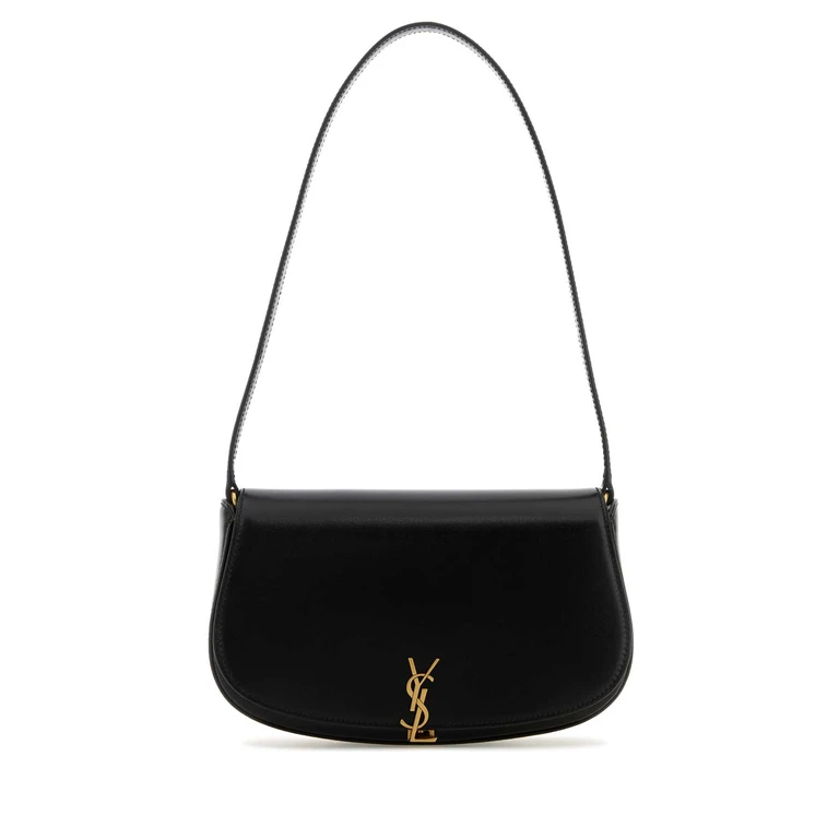 Saint Laurent Black Leather Demi Lune Shoulder Bag Nero Borse A Mano - Women
