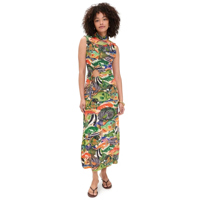 FARM Rio Sleeveless Fish Sea Dress Fish Sea Multicolor S