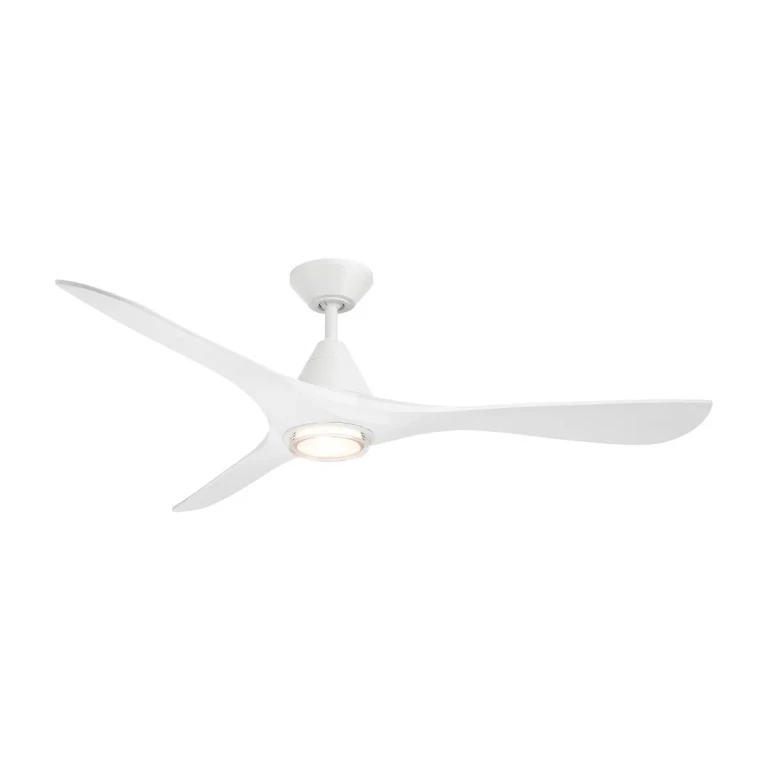 Matte White 60" Ceiling Fan from the Carve Collection