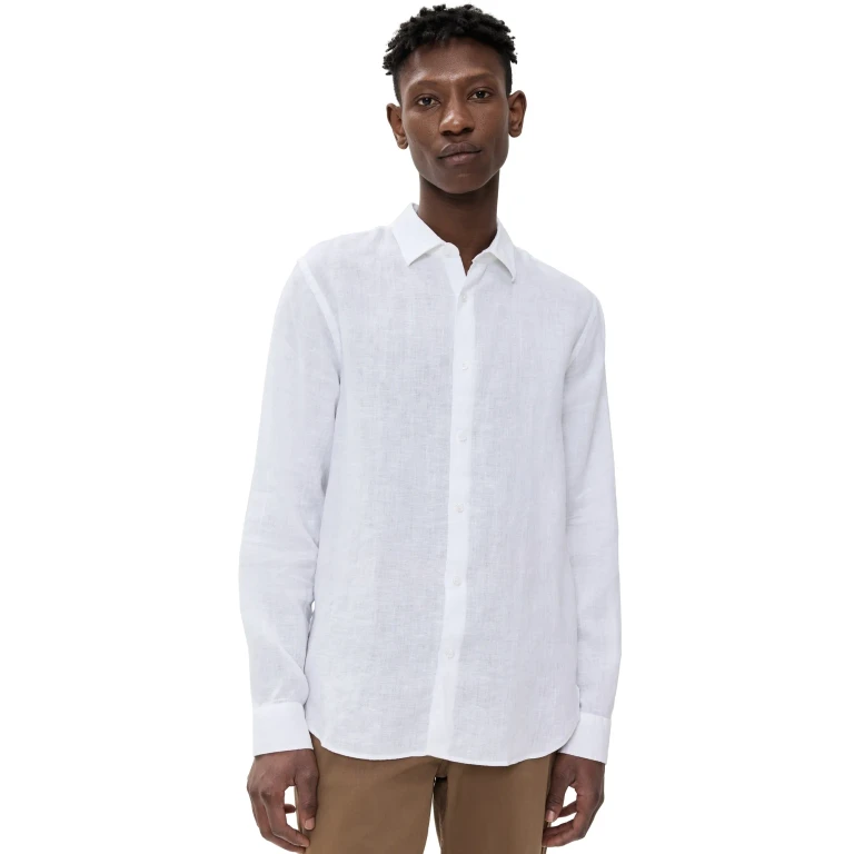 Orlebar Brown Giles 亚麻纽扣衬衫 白色 S