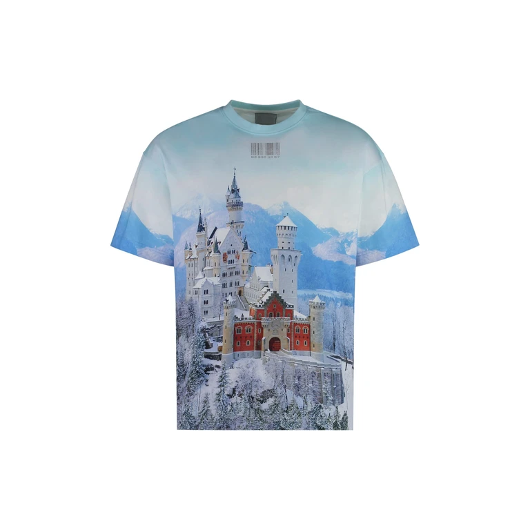VETEMENTS Neuschwanstein Winter Printed Cotton T-shirt