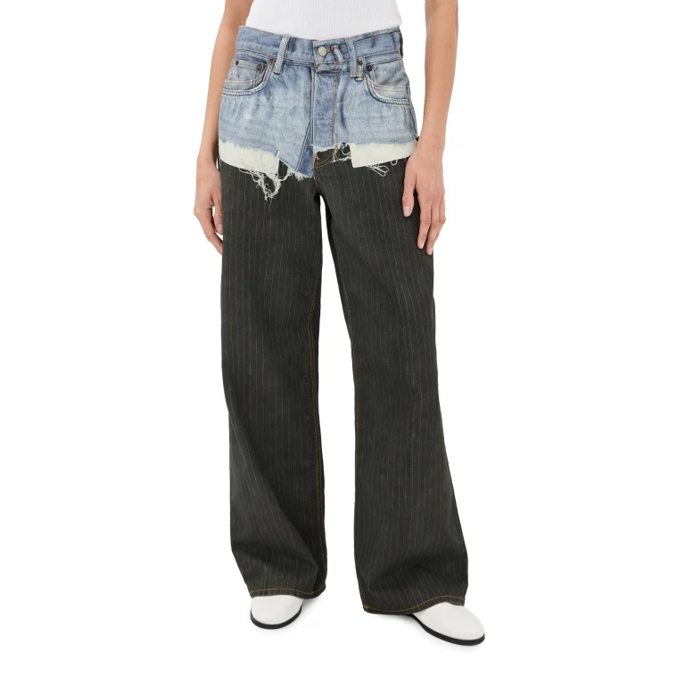 Pantaloni gessati Acne Studios 1981 Blu/Nero XL