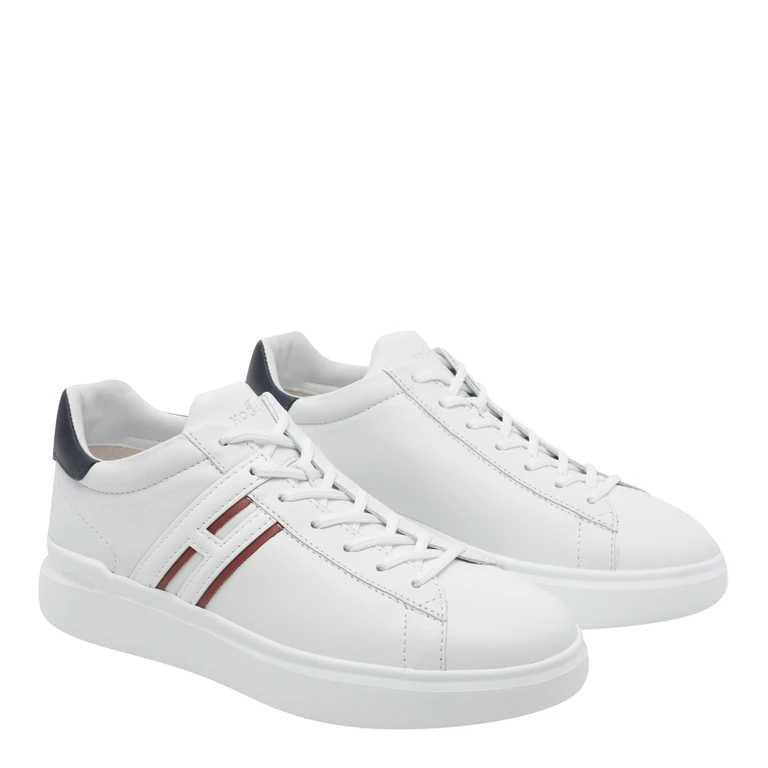 Hogan Sneakers White Calf Leather/rubber Sole - Men