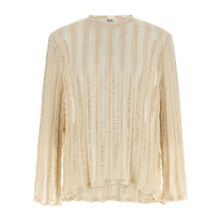 Pull Col Rond - Blanc (MSS26AESTASBROKENWHITE)